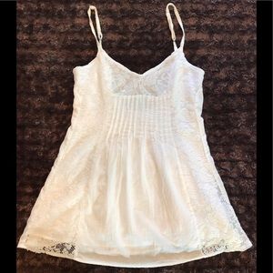 ❌SOLD❌Hollister White Lace Crochet Mini Dress
